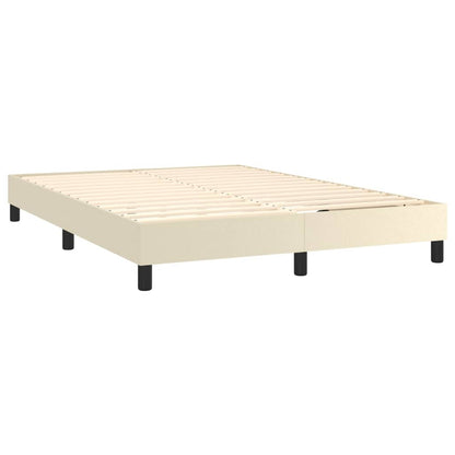 Giroletto a Molle con Materasso Crema 140x190 cm in Similpelle | homemem39