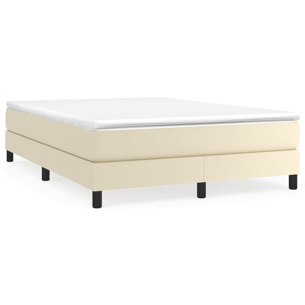 Giroletto a Molle con Materasso Crema 140x200 cm in Similpelle | homemem39