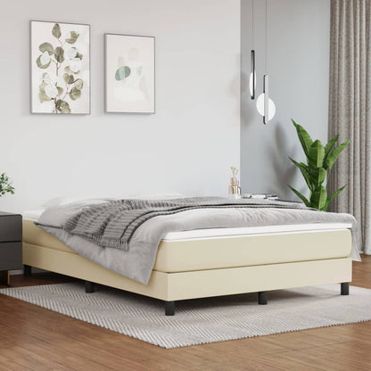 Giroletto a Molle con Materasso Crema 140x200 cm in Similpelle | homemem39