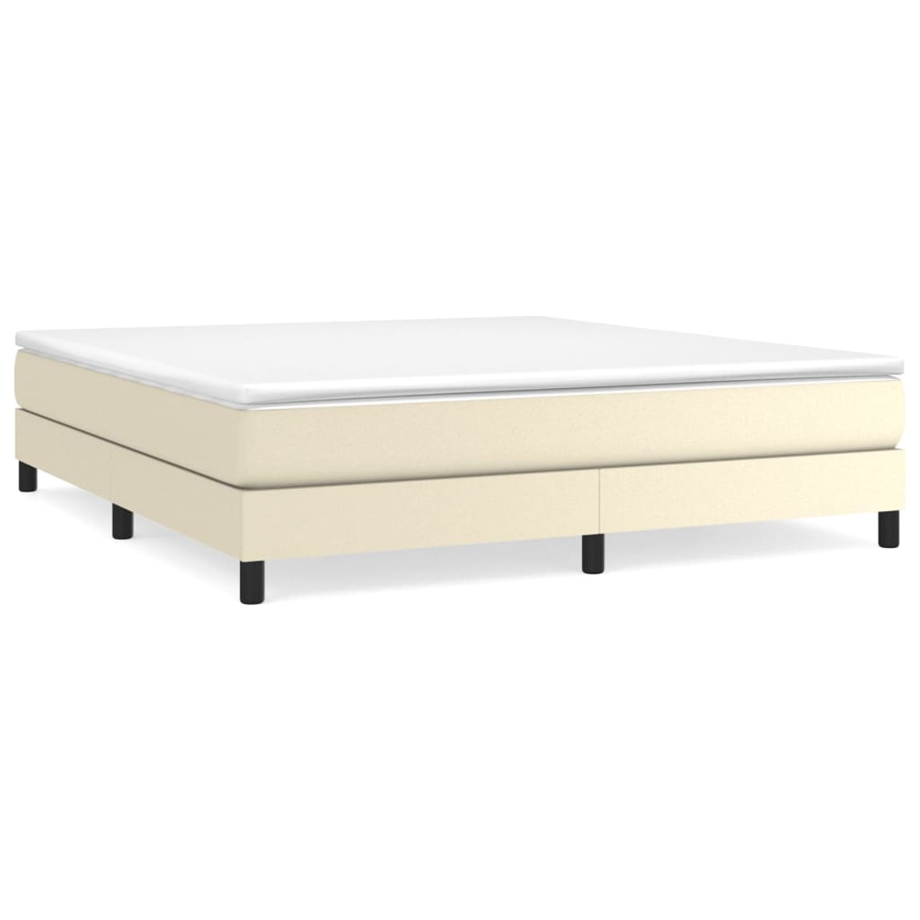 Giroletto a Molle con Materasso Crema 160x200 cm in Similpelle | homemem39