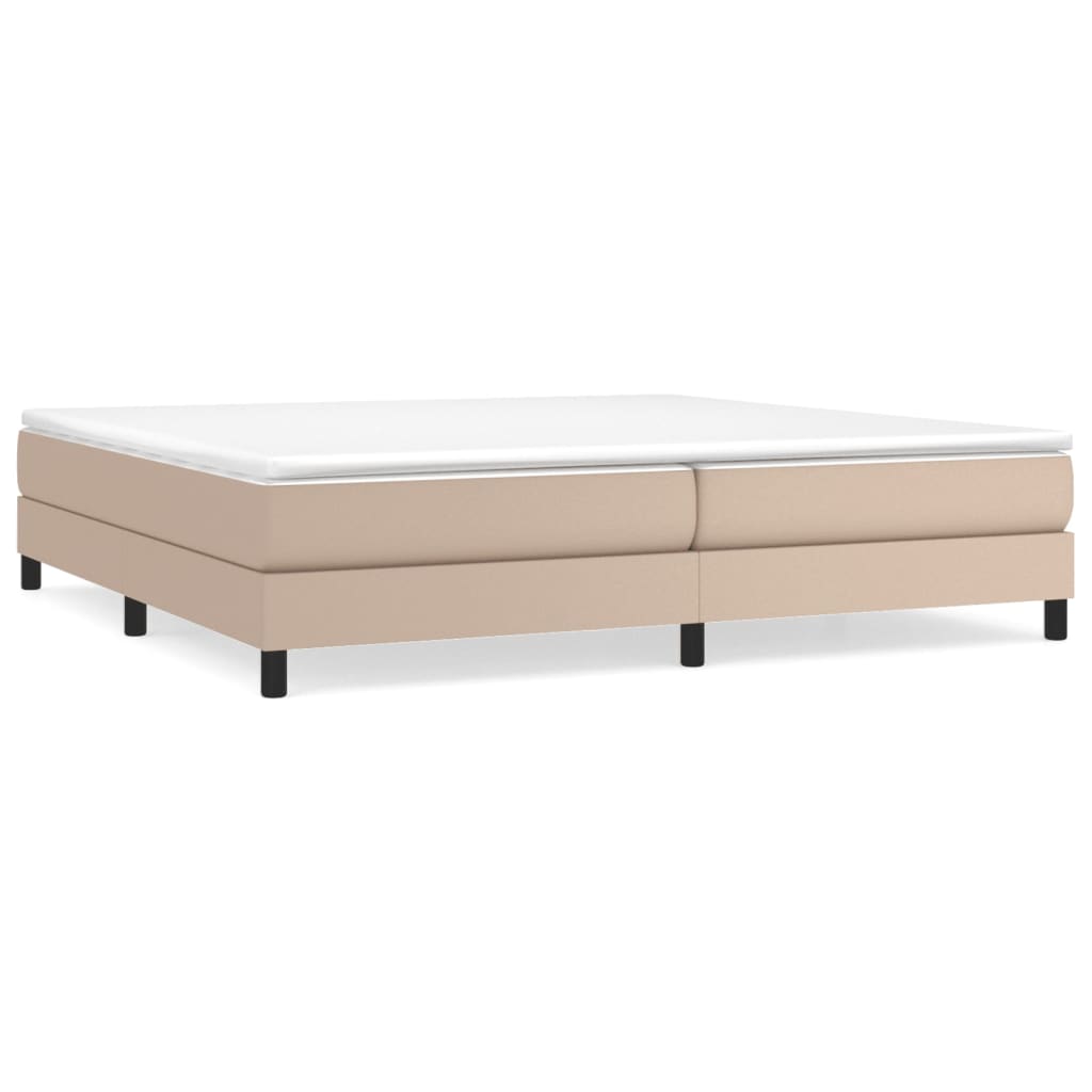 Giroletto a Molle con Materasso Cappuccino 200x200cm Similpelle | homemem39