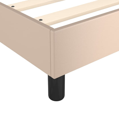 Giroletto a Molle con Materasso Cappuccino 200x200cm Similpelle | homemem39