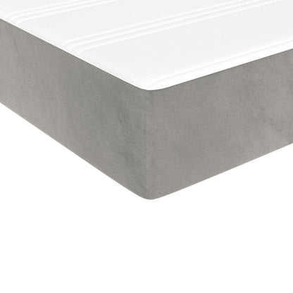 Giroletto a Molle con Materasso Grigio Chiaro 100x200cm Velluto | homemem39