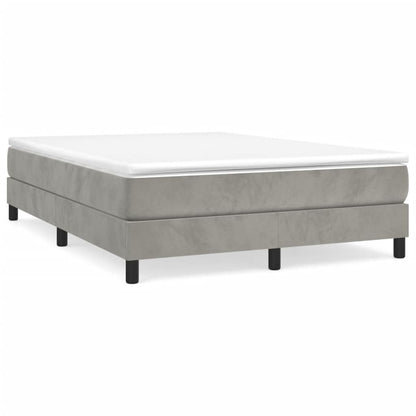 Giroletto a Molle con Materasso Grigio Chiaro 140x200cm Velluto | homemem39