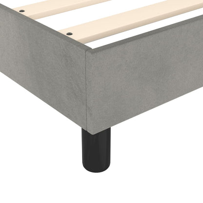 Giroletto a Molle con Materasso Grigio Chiaro 140x200cm Velluto | homemem39