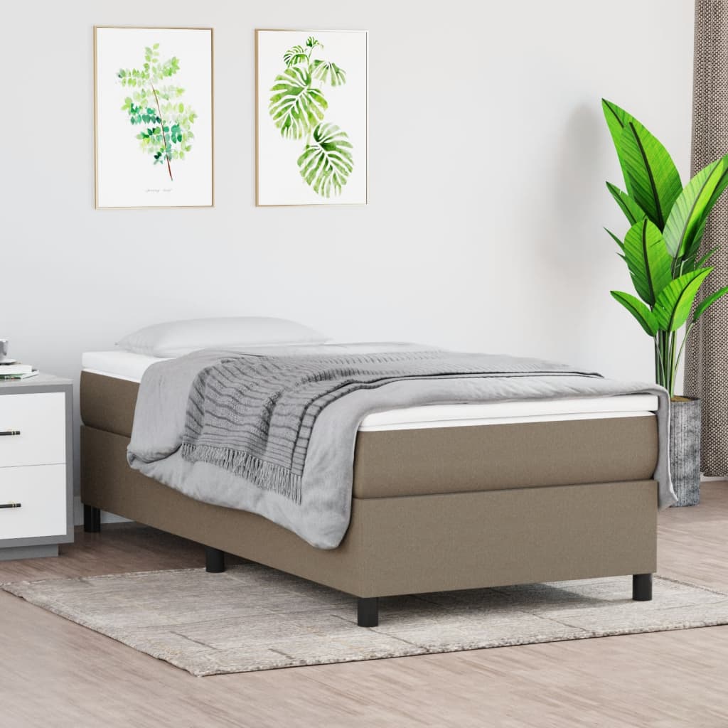 Giroletto a Molle con Materasso Tortora 80x200 cm inTessuto | homemem39