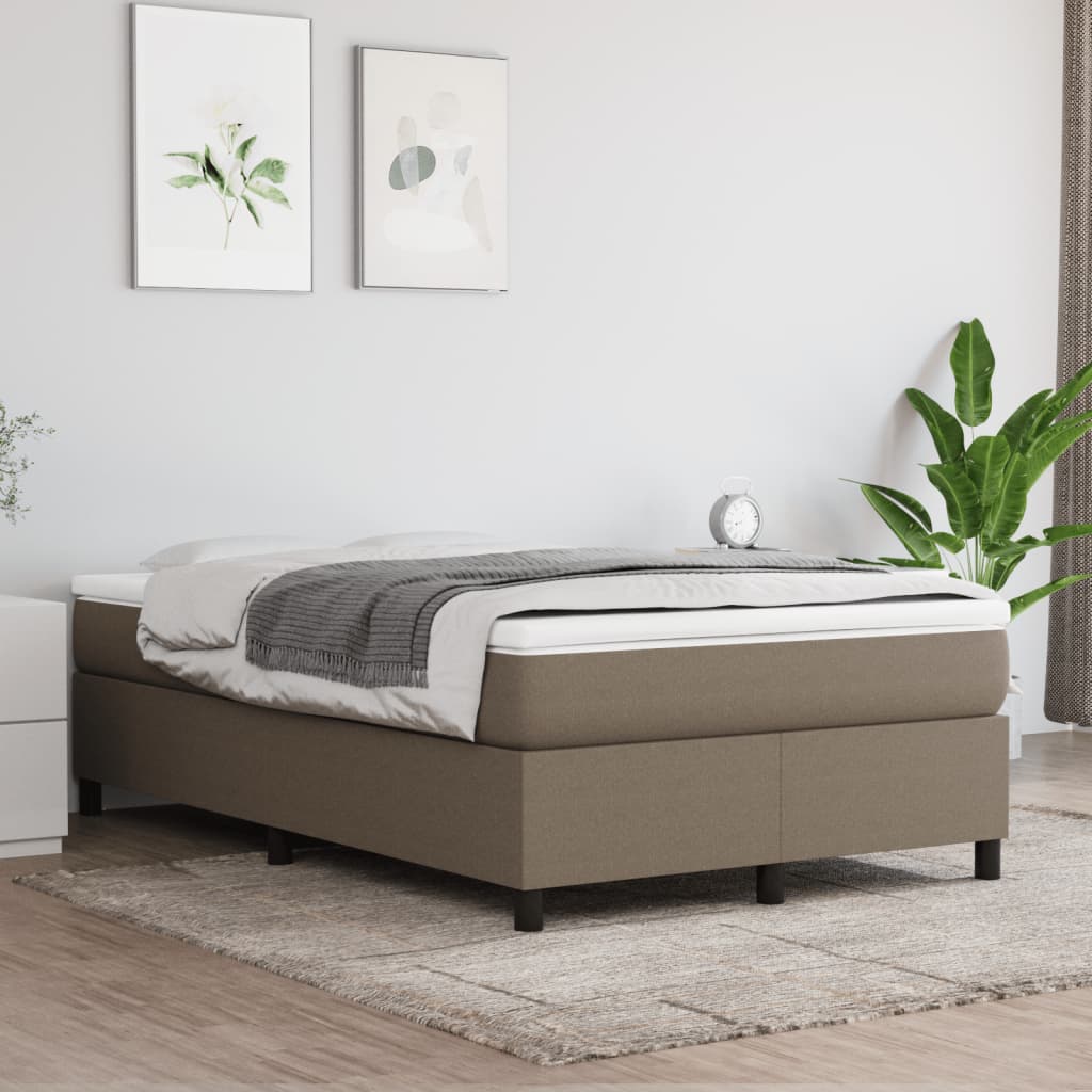Giroletto a Molle con Materasso Tortora 120x200 cm in Tessuto | homemem39