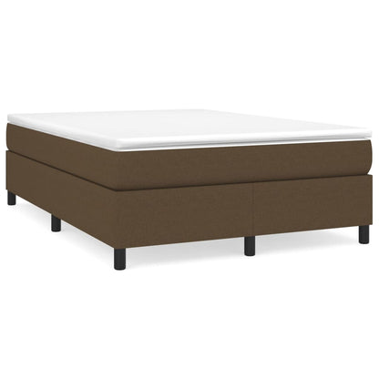 Giroletto a Molle con Materasso Marrone Scuro 140x190cm Tessuto | homemem39