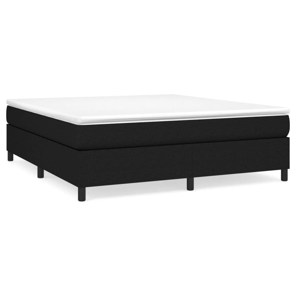 Giroletto a Molle con Materasso Nero 160x200 cm in Tessuto | homemem39