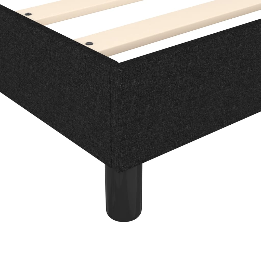 Giroletto a Molle con Materasso Nero 160x200 cm in Tessuto | homemem39