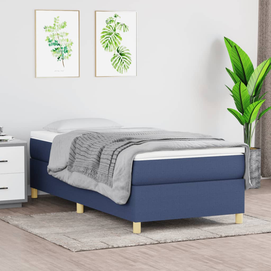 Giroletto a Molle con Materasso Blu 80x200 cm inTessuto | homemem39