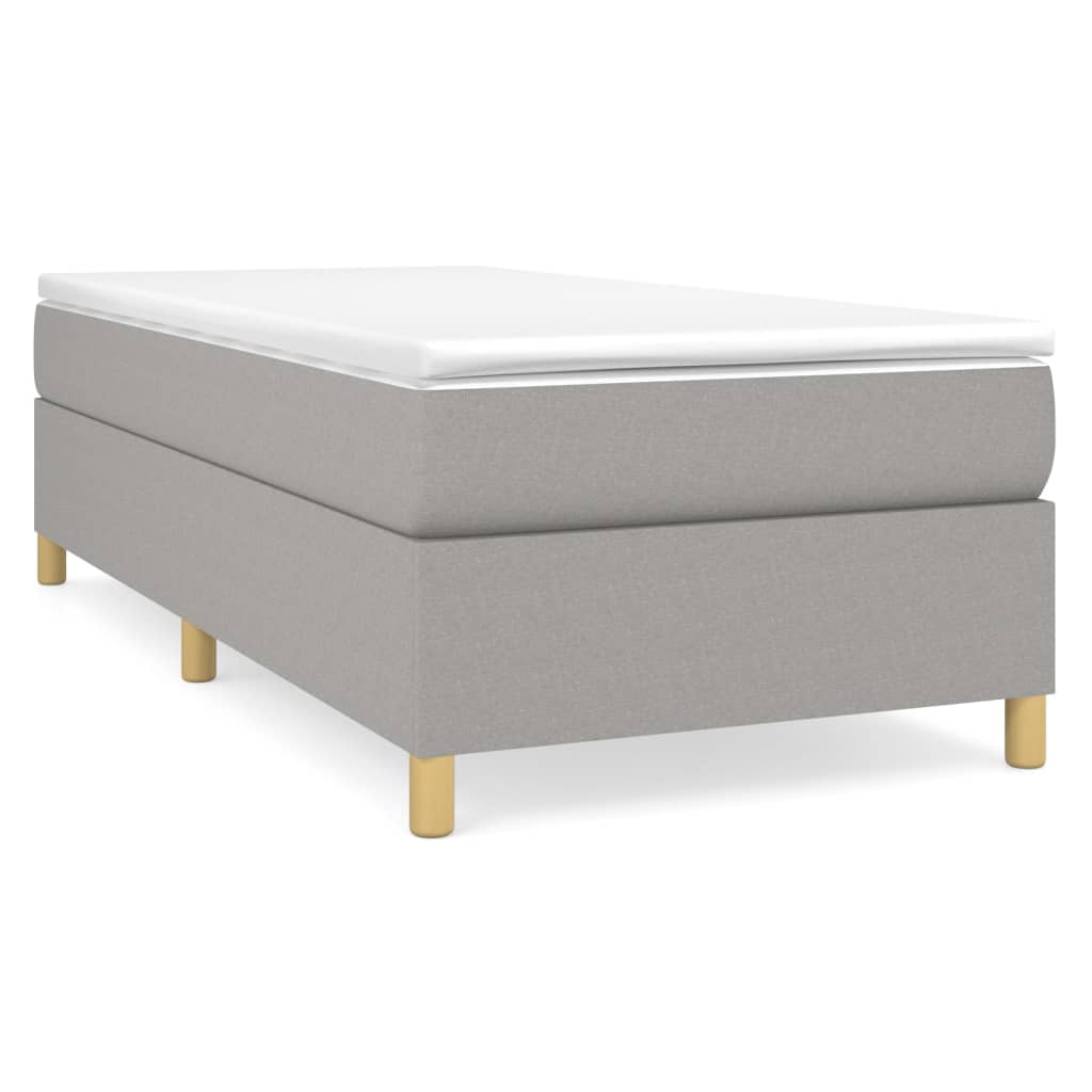 Giroletto a Molle con Materasso Grigio Chiaro 90x200 cm Tessuto | homemem39