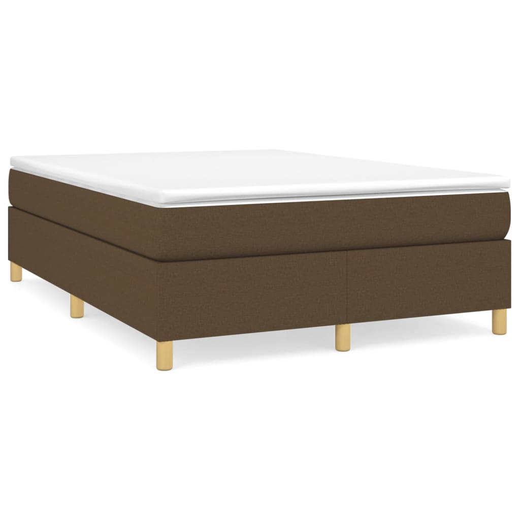 Giroletto a Molle con Materasso Marrone Scuro 140x190cm Tessuto | homemem39