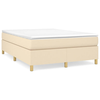 Giroletto a Molle con Materasso Crema 140x19 cm in Tessuto | homemem39