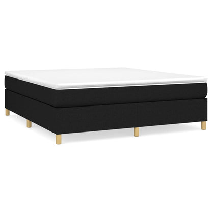 Giroletto a Molle con Materasso Nero 160x200 cm in Tessuto | homemem39