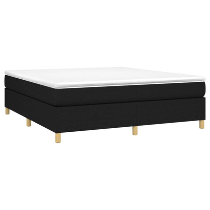 Giroletto a Molle con Materasso Nero 160x200 cm in Tessuto | homemem39