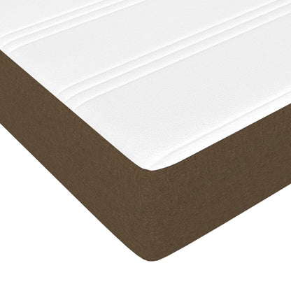 Giroletto a Molle con Materasso Marrone Scuro 160x200cm Tessuto | homemem39