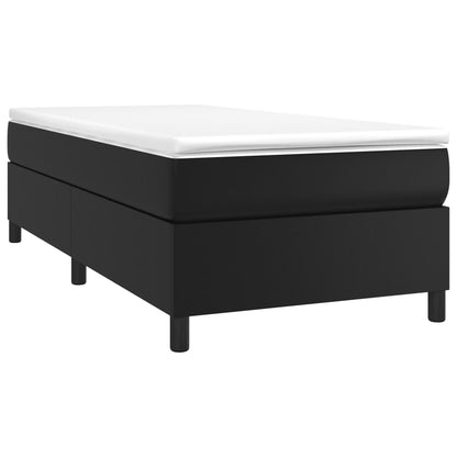 Giroletto a Molle con Materasso Nero 90x200 cm in Similpelle | homemem39