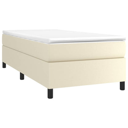 Giroletto a Molle con Materasso Crema 90x200 cm in Similpelle | homemem39