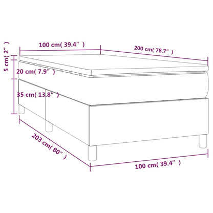 Giroletto a Molle con Materasso Cappuccino 100x200cm Similpelle | homemem39
