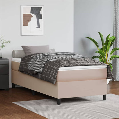 Giroletto a Molle con Materasso Cappuccino 100x200cm Similpelle | homemem39