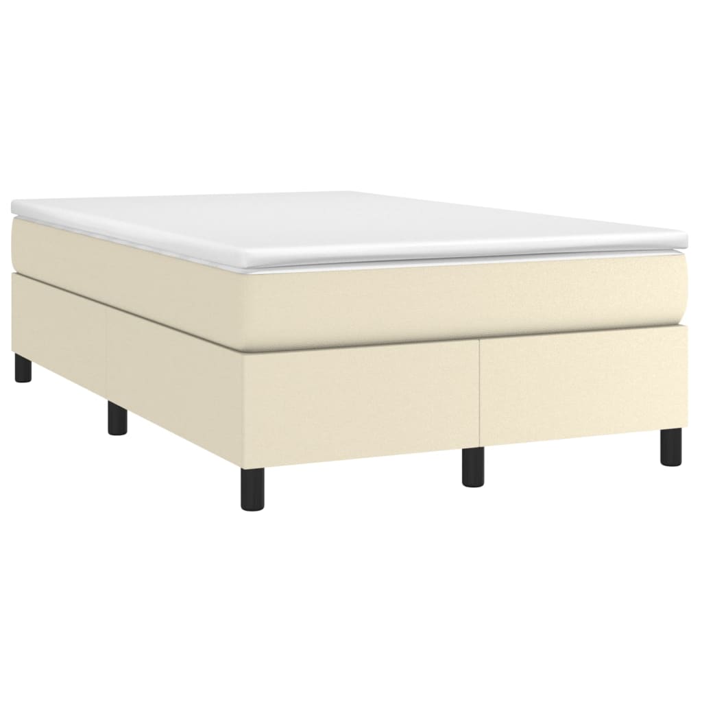 Giroletto a Molle con Materasso Crema 120x200 cm in Similpelle | homemem39