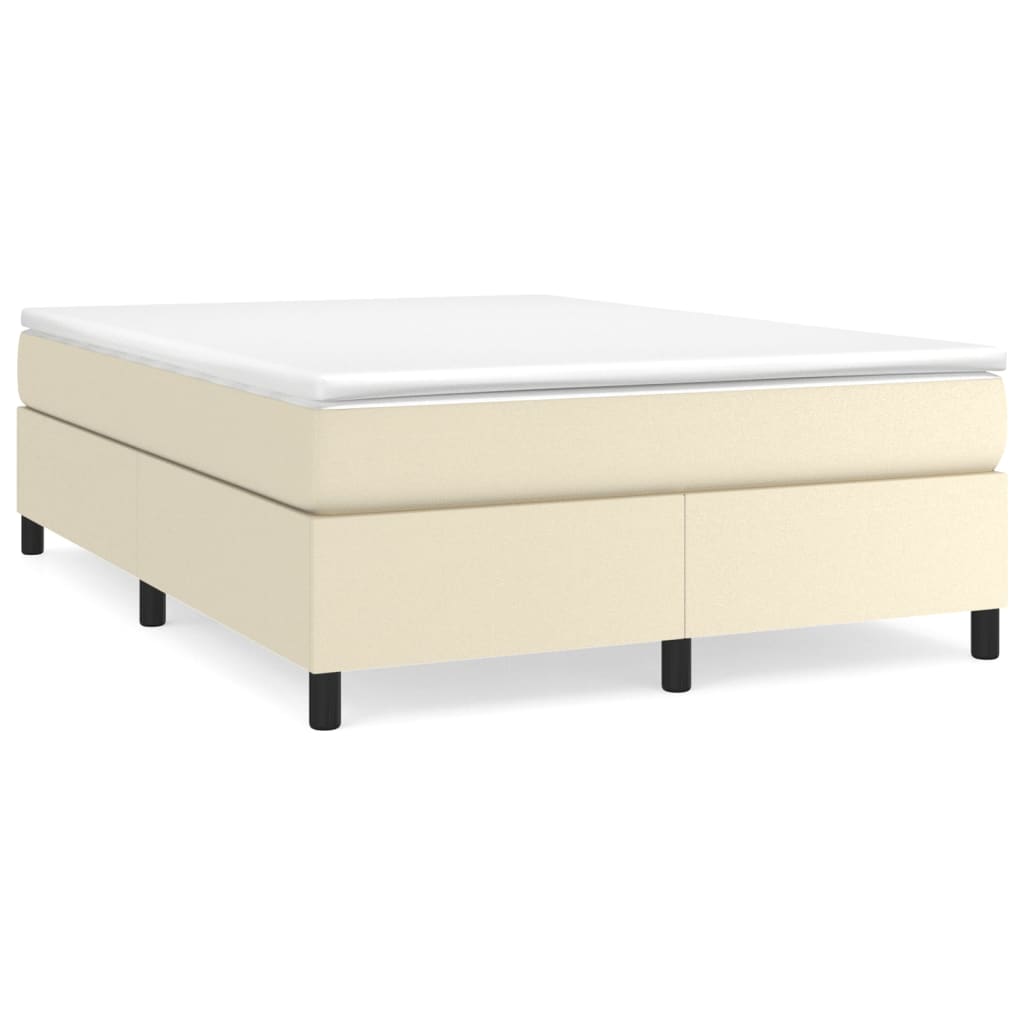 Giroletto a Molle con Materasso Crema 140x190 cm in Similpelle | homemem39
