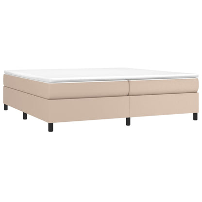 Giroletto a Molle con Materasso Cappuccino 200x200cm Similpelle