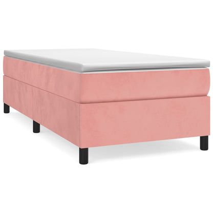 Giroletto a Molle con Materasso Rosa 80x200 cm in Velluto | homemem39