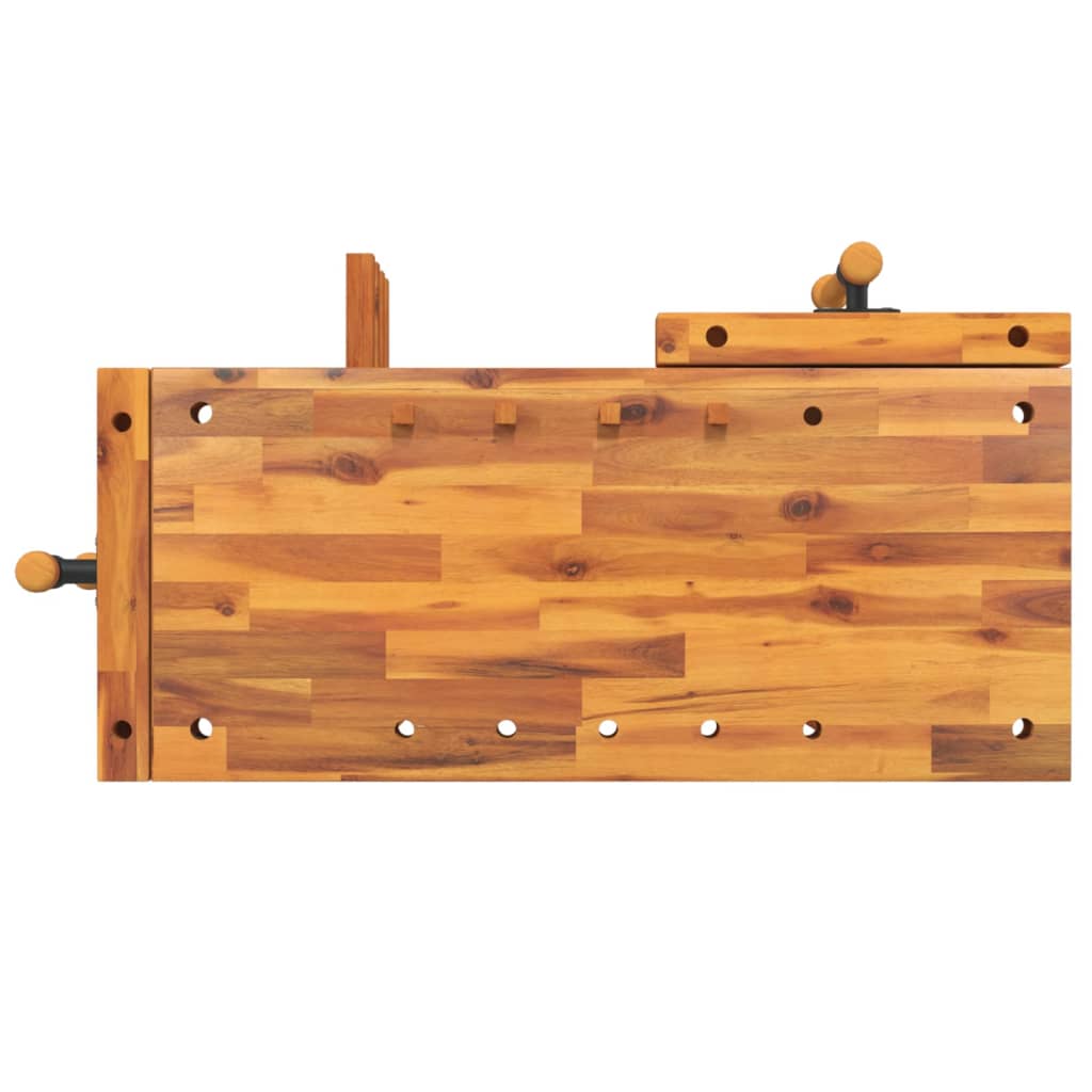 Banco da Lavoro con Morse 92x48x83 cm Legno Massello di Acacia - homemem39