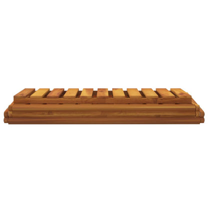 Scaffale Pieghevole 3 Ripiani 70x31x63 cm Legno Massello Acacia | homemem39