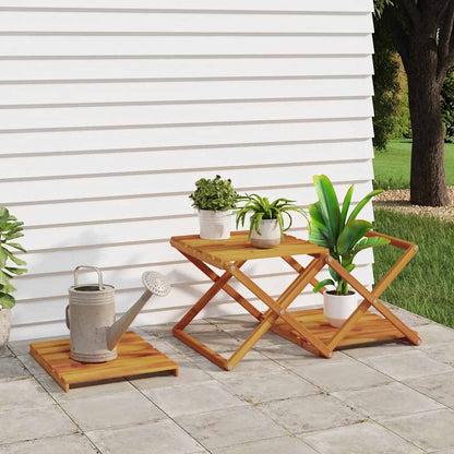 Scaffale Pieghevole 3 Ripiani Marrone 70x31x63 Massello Acacia | homemem39