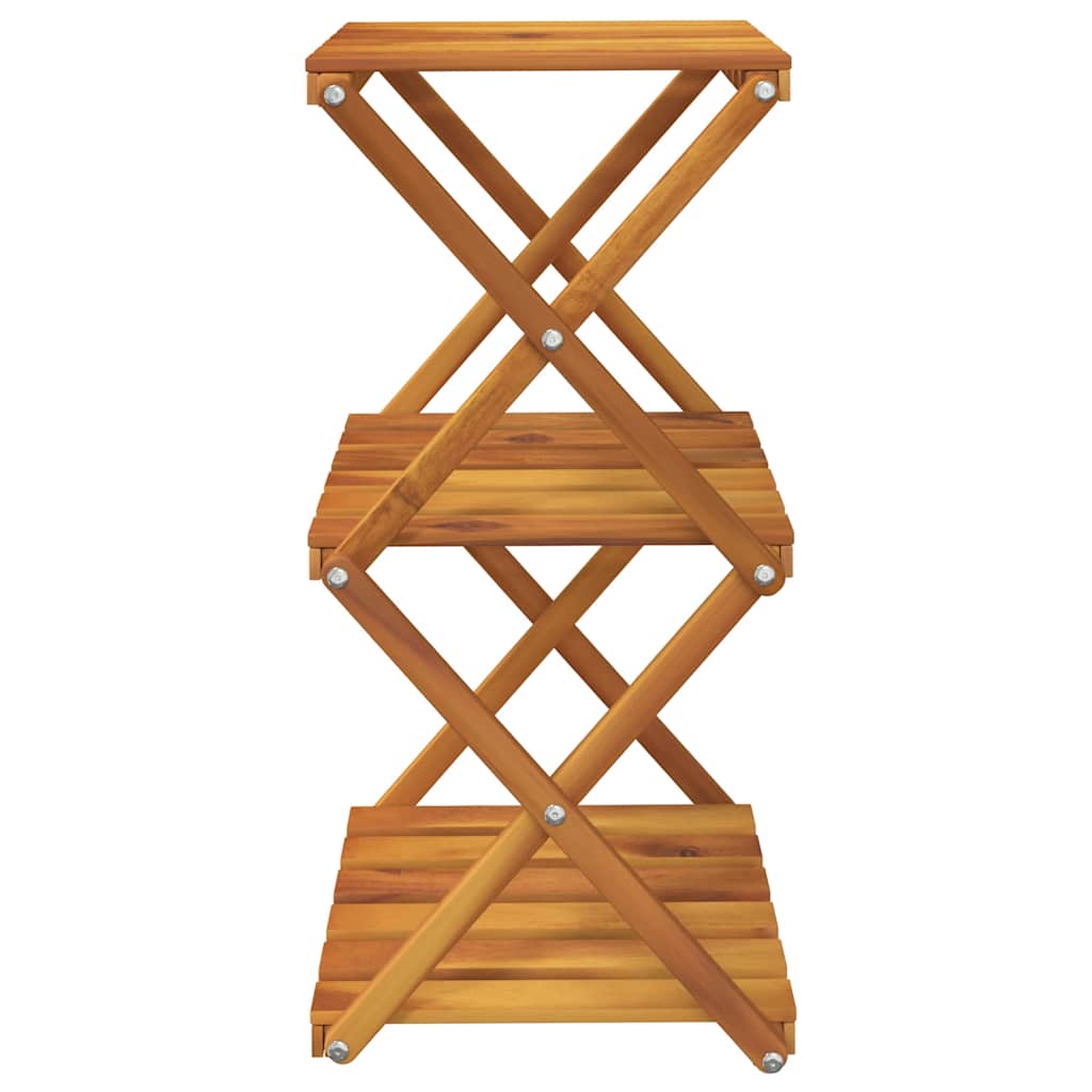Scaffale Pieghevole 3 Ripiani Marrone 70x31x63 Massello Acacia | homemem39