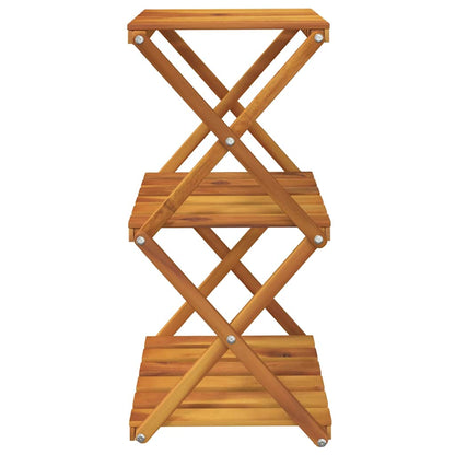 Scaffale Pieghevole 3 Ripiani Marrone 70x31x63 Massello Acacia | homemem39
