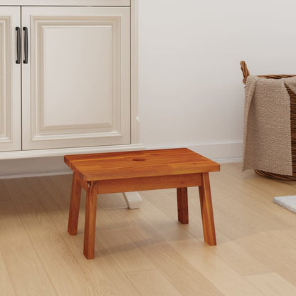 Sgabello 38x26x22 cm in Legno Massello di Acacia - homemem39
