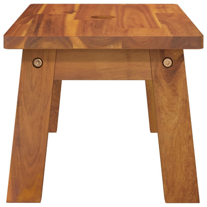 Sgabello 38x26x22 cm in Legno Massello di Acacia - homemem39
