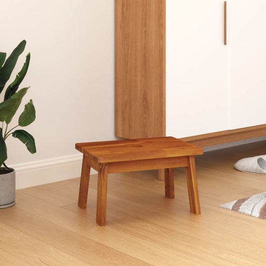 Sgabello 38x26x22 cm in Legno Massello di Acacia - homemem39