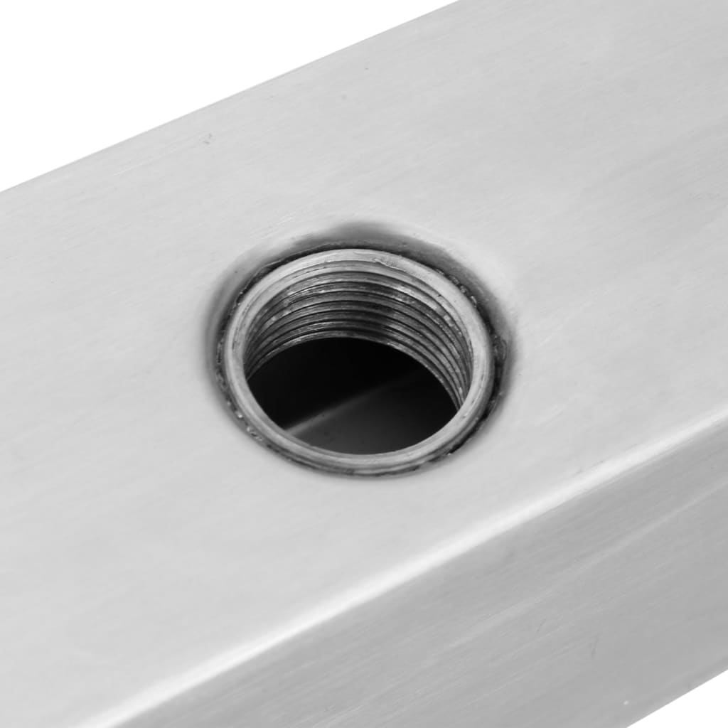Fontana a Cascata per Piscina Rettangolare Acciaio Inox 110 cm | homemem39