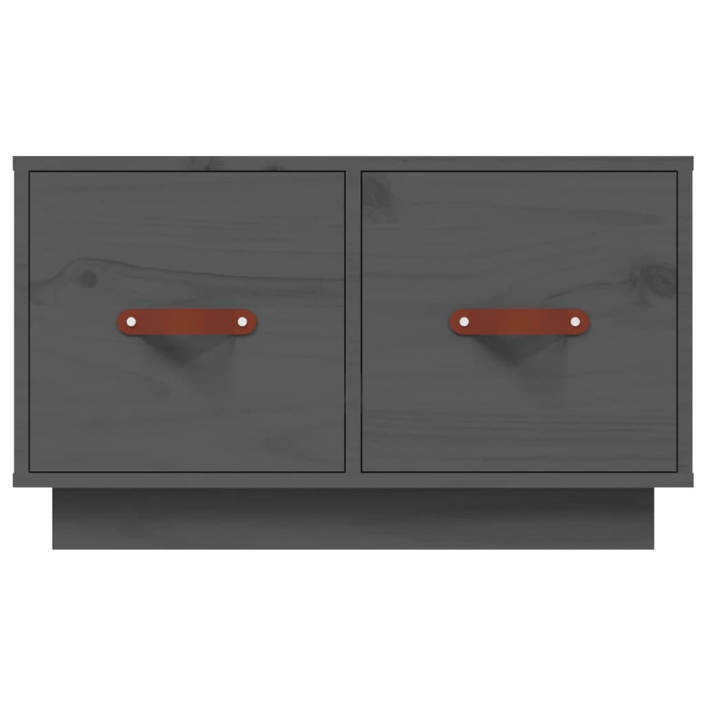 Tavolino da Salotto Grigio 60x53x35cm in Legno Massello di Pino | homemem39