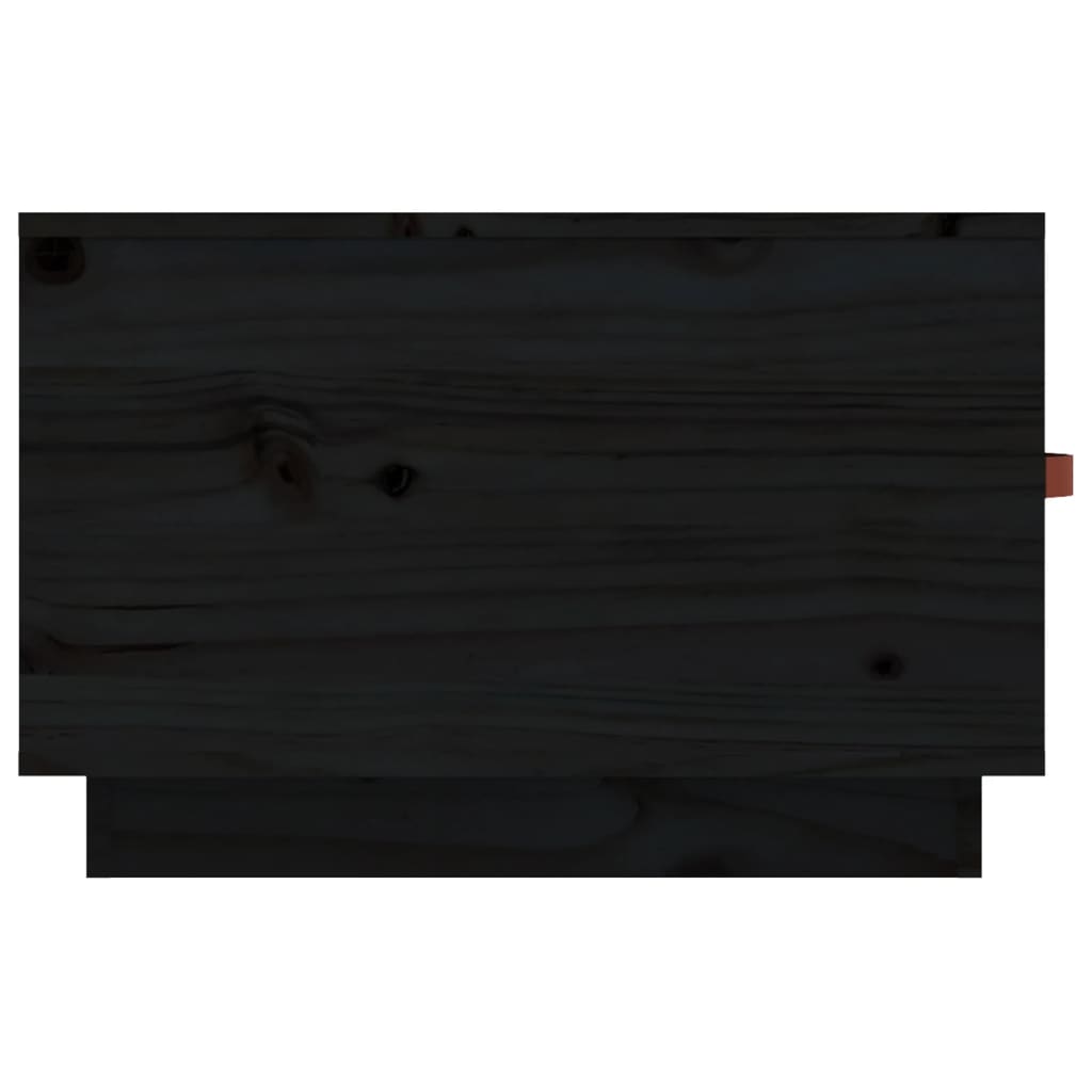 Tavolino da Salotto Nero 60x53x35 cm Legno Massello di Pino | homemem39