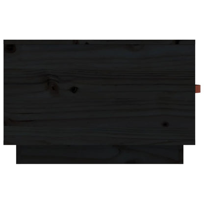 Tavolino da Salotto Nero 60x53x35 cm Legno Massello di Pino | homemem39