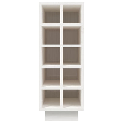 Portabottiglie Bianco 23x34x61 cm in Legno Massello di Pino