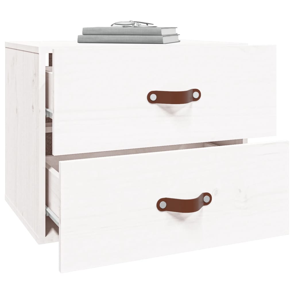 Comodino a Muro Bianco 50x36x40 cm - homemem39