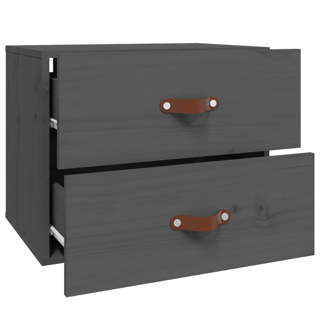 Comodino a Muro Grigio 50x36x40 cm | homemem39