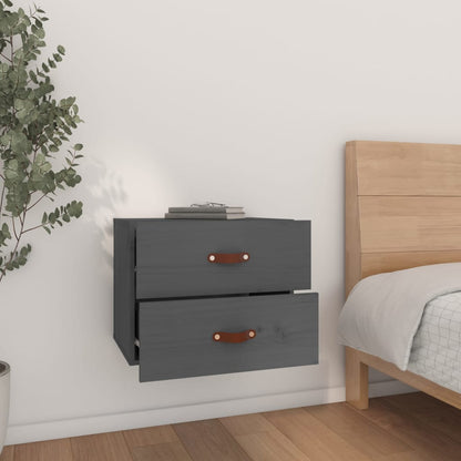 Comodini a Muro 2 pz Grigio 50x36x40 cm | homemem39