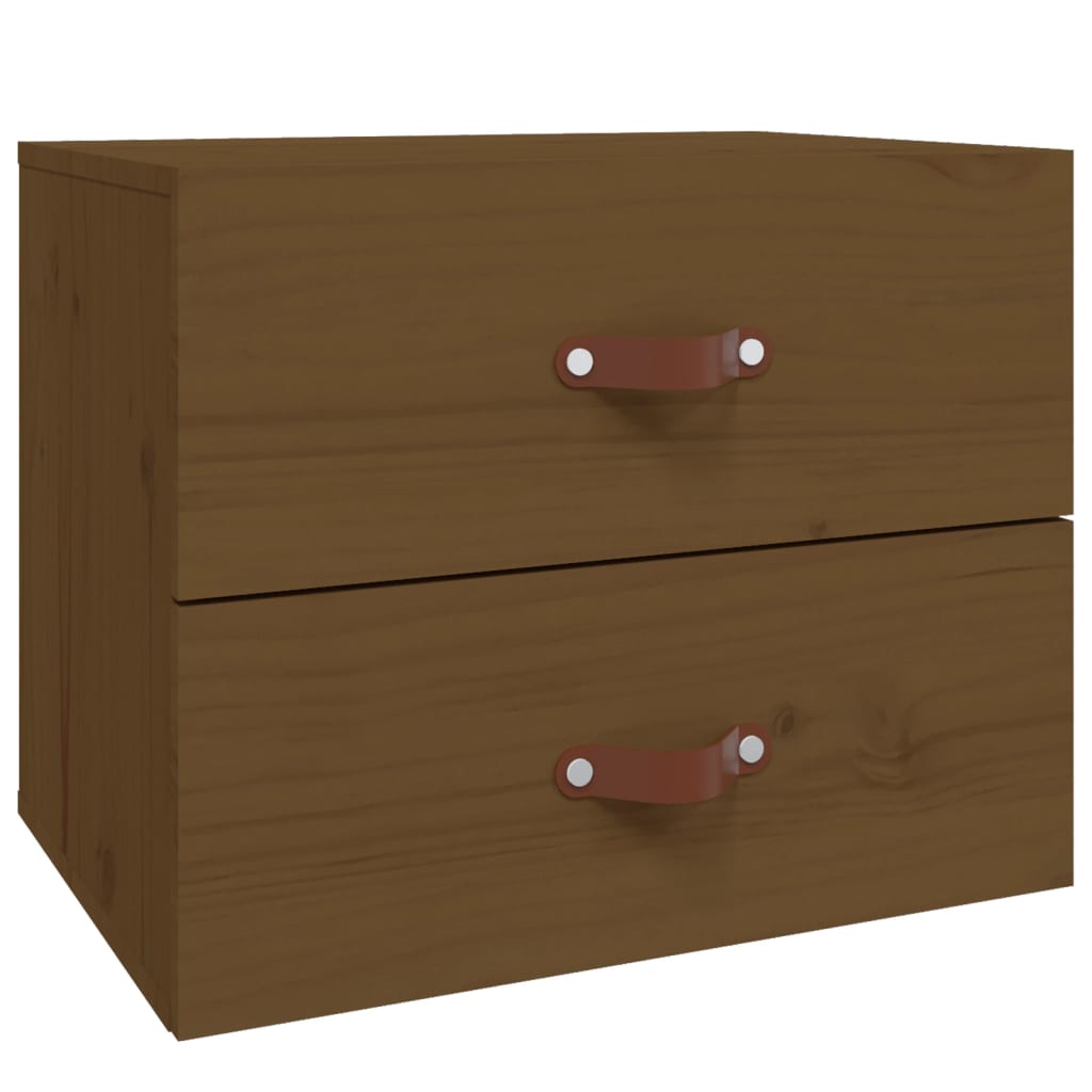 Comodino a Muro Marrone ambra 50x36x40 cm | homemem39