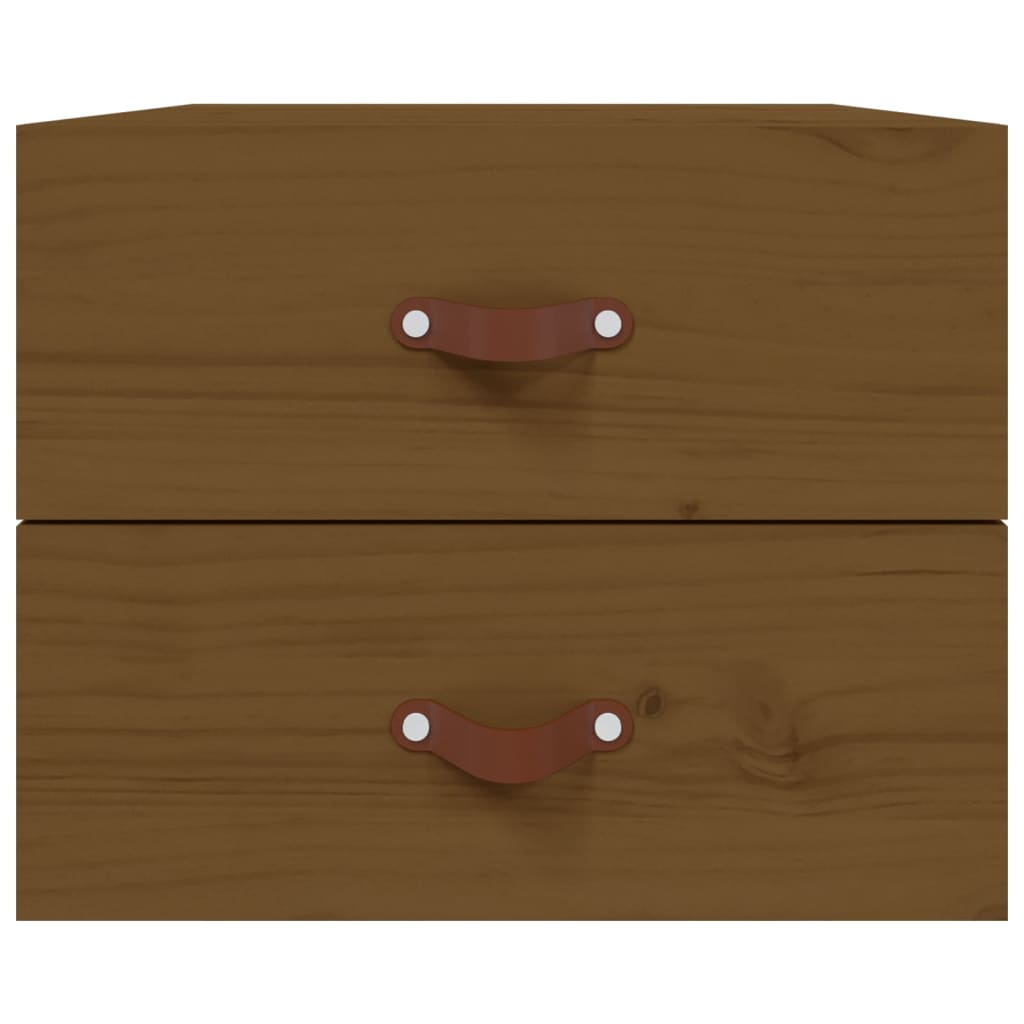 Comodino a Muro Marrone ambra 50x36x40 cm | homemem39