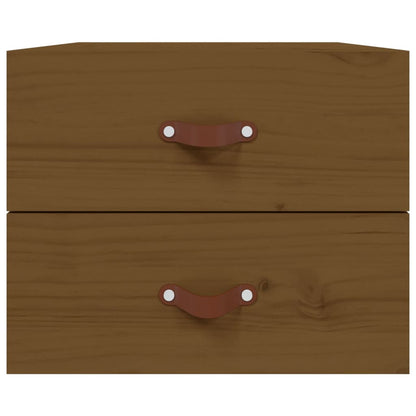 Comodino a Muro Marrone ambra 50x36x40 cm | homemem39