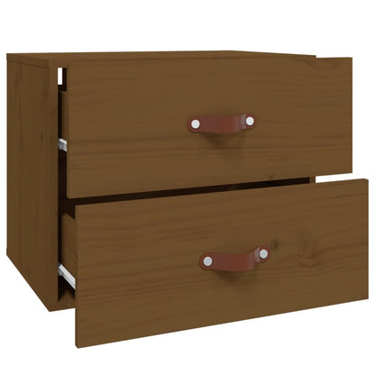 Comodino a Muro Marrone ambra 50x36x40 cm | homemem39