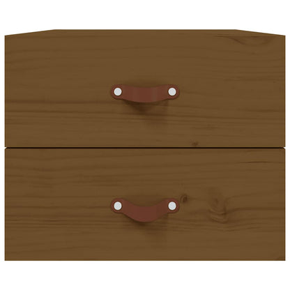 Comodini a Muro 2 pz Marrone ambra 50x36x40 cm | homemem39